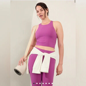 Athleta PURPOSE CROP BRA A-C, Berry, Large